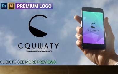 Premium CQUWATY C bokstavslogotypmall