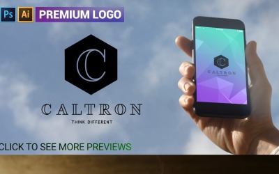 Премиум Шаблон логотипа CALTRON C Letter