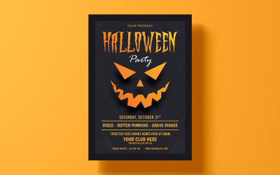 Atrakcyjny szablon ulotki na Halloween