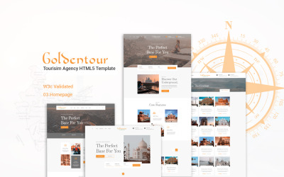 Goldentour Reisebüro und Reiseleiter HTML5-Vorlage