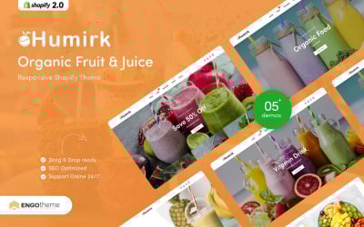 Humirk - Tema de Shopify Responsivo para Frutas y Jugos Orgánicos