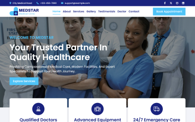 MedStar - Plantilla médica HTML para página de destino