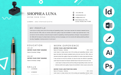 Šablona Luna / Clean Resume
