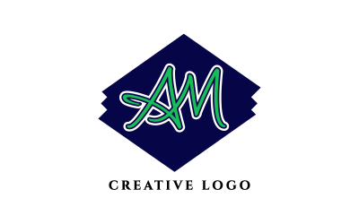 AM Letter Initial Logo Design