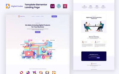 Digital Dudes - Digital Services Gebrauchsfertige Elementor-Vorlage