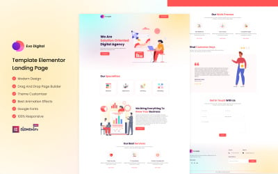 Evo Digital - IT Services Ready to Use Elementor Template