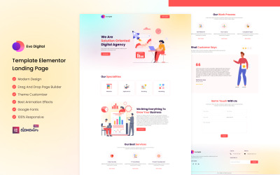 Evo Digital - Servizi IT pronti per l&amp;#39;uso Modello Elementor
