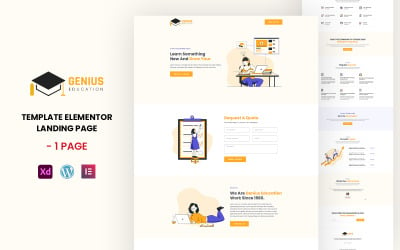 Genius Education - Online Education Ready to Use Elementor Template