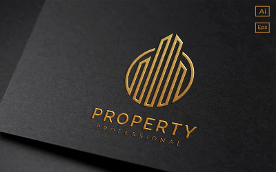 Immobilien - Logo-Vorlage für Luxusimmobilien