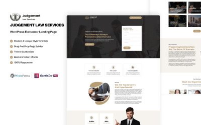 Judgement – WordPress Law Services Ready to Use Elementor Template