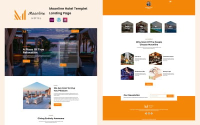 Moonline Hotel - Plantilla de Elementor lista para usar de servicios de hotel
