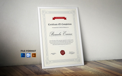 Plantilla de certificado de retrato