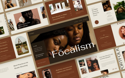 Focalism - Fotografi Och Portfölj PowerPoint-mall