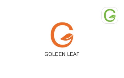 G Leaf Logo | Golden Leaf Logo Template