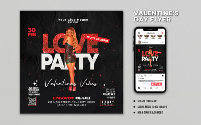 Night Club Party Flyer Social Media Post