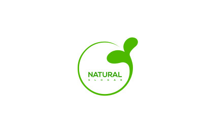 Plantilla de logotipo vectorial natural