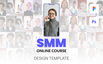 Skill Boost - Marketing de Mídia Social e Modelo de UI/UX de Educação Online de Carreira