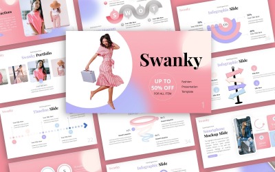 Swanky - Moda uniwersalny Szablony prezentacji PowerPoint