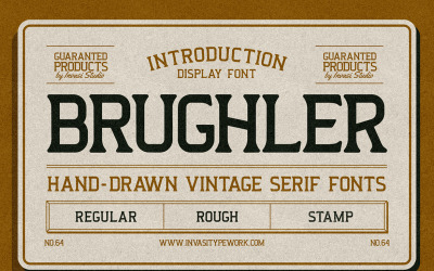 Brughler - Pantalla con serifa vintage