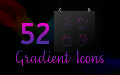 Lineart Gradient Icons - Najważniejsze informacje na Instagramie