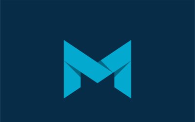Medien - Buchstabe M-Logo-Vorlage