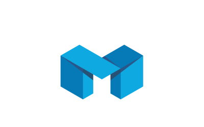 Metro - M harfi Logo şablonu