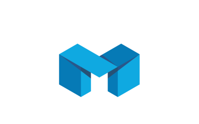 Метро - шаблон логотипу букви М