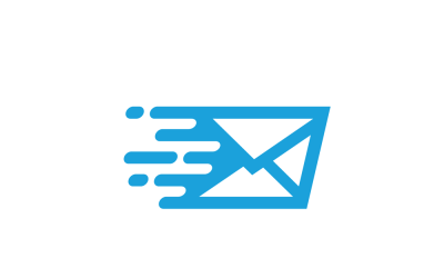 Plantilla de logotipo vectorial de correo rápido
