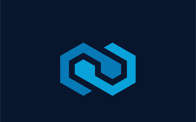 Шаблон логотипу нескінченного куба