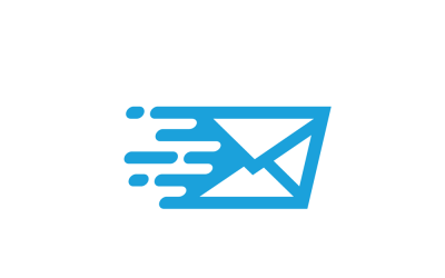 Schnelle Mail-Vektor-Logo-Vorlage