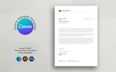 最小公司信头 Canva 模板
