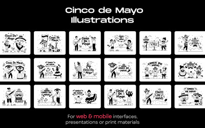 25 Cinco de Mayo illusztrációk