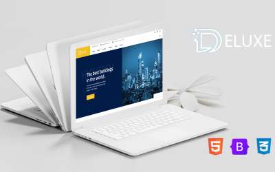 Modelo HTML5 Bootstrap de Construção Deluxe