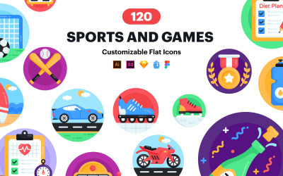 120 піктограм «Спорт та ігри».