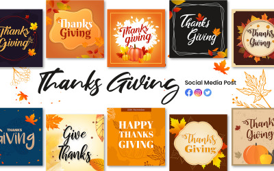 Plantillas de redes sociales del Día de Acción de Gracias