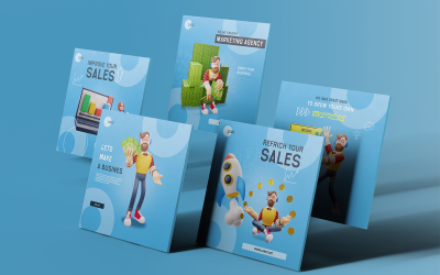 Sjabloon voor marketing sociale media
