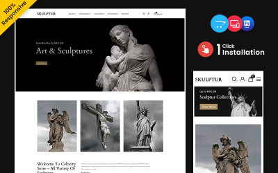 Skulptur - Tema responsivo OpenCart para loja de arte e escultura