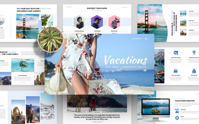 Vacances - Modèle Google Slides pour agence de voyage