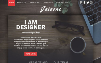 New Portfolio Template PSD