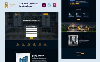 Citylights - Услуги по недвижимости, готовый к использованию шаблон Elementor
