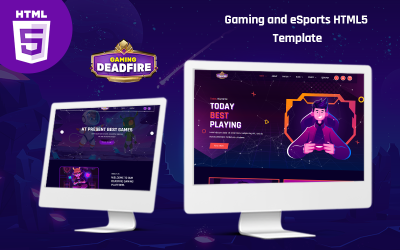 Deadfire - HTML5-sjabloon voor gaming en eSports
