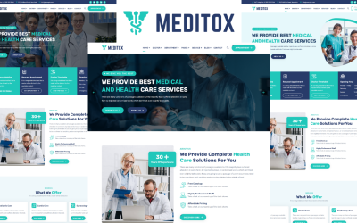 Meditox - HTML5-mall för medicinsk och hälsovård