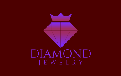 Rosa diamant elegant designlogotyp
