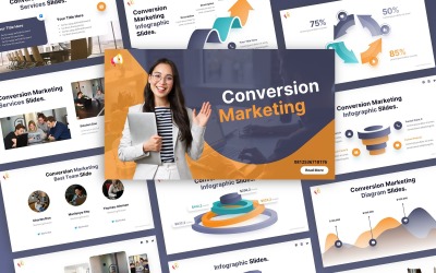 Konverze - marketingová víceúčelová šablona PowerPoint