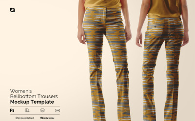 Mockup di pantaloni a zampa da donna
