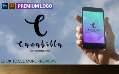 Modèle de logo Premium C Letter Canabilla