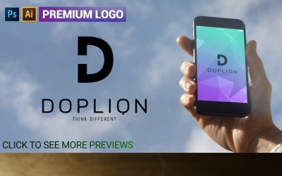 Modello di logo DOLION con lettera D Premium