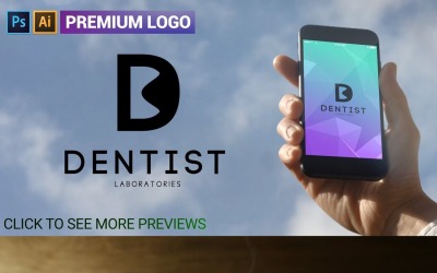 Premium D Letter DENTIST Logo Template