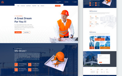 Buildex – Byggtjänster HTML5 målsidamall