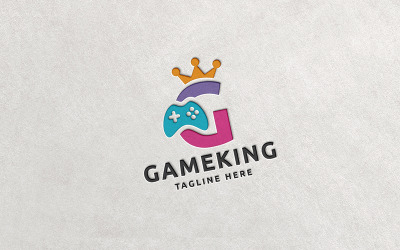 Gamer King Letter G logósablon